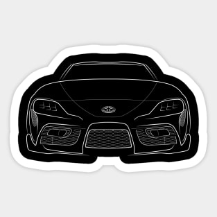 front/back - 2020 Toyota GR Supra Mk5 - stencil, white Sticker